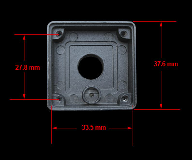 Standard lens board camera metal housing w/ bracket