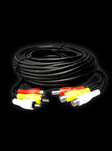 25ft A/V & Power shielded-cable-(black)